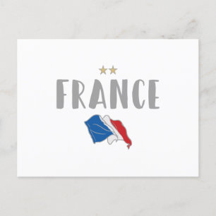 Carte Postale Fan de football France Chemise Française