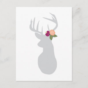 Carte Postale Fancy Floral Buck