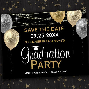 Carte Postale Fancy Graduation Party Enregistrer la date Invitat