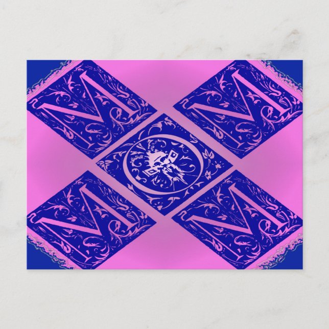 Carte Postale Fancy Mama Texte en Blue and Purple (Devant)