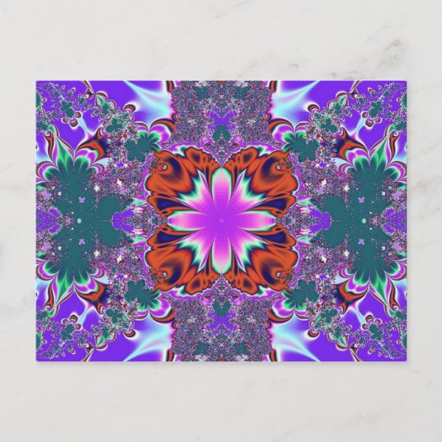Carte postale Fancy Purple Fractale (Devant)
