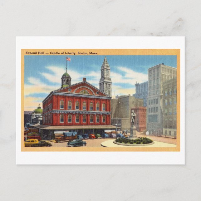 Carte Postale Faneuil Hall, Boston, Mass., Voyage Ancien (Devant)