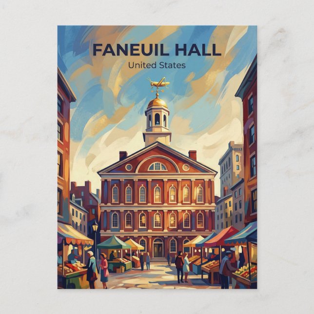 Carte Postale Faneuil Hall Massachusetts (Devant)