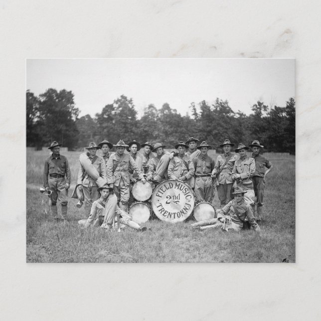 Carte Postale Fanfare de terrain, 1925 (Devant)