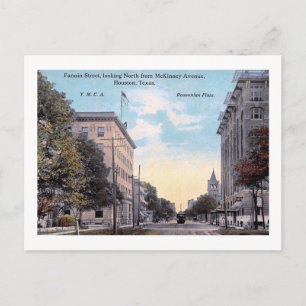Carte Postale Fannin St., Houston, Texas Vintage