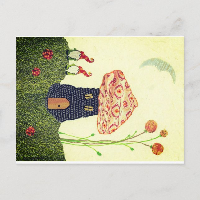 Carte postale fantaisie avec Mushroom House, deux  (Devant)