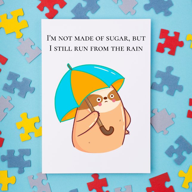 Carte Postale Fantaisie avec parapluie (Créateur téléchargé)