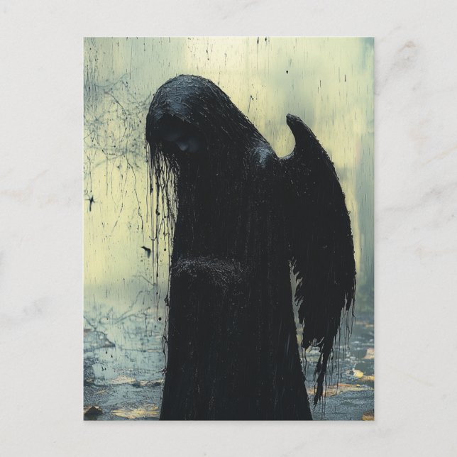 Carte Postale Fantaisie d'ange sombre (Devant)
