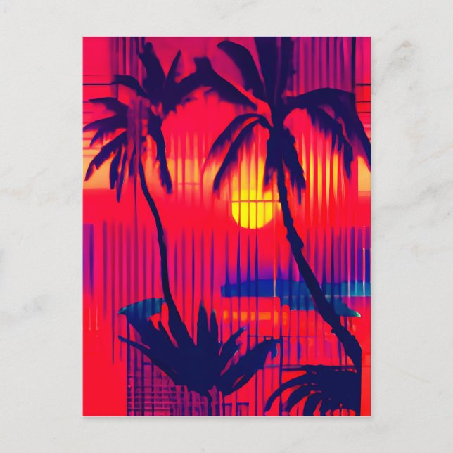 Carte Postale Fantaisie d'évasion tropicale (Devant)