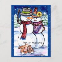 Fantaisie Noël Neige lapins Carrot Nez