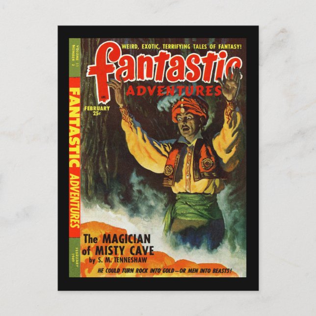 Carte Postale Fantastic Adventures v11 n02 (1949-02.Ziff-Davis)_ (Devant)