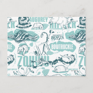 Carte Postale Fantastic Beasts Motif bleu