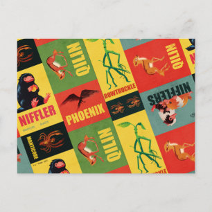 Carte Postale Fantastic Beasts Motif Vintage
