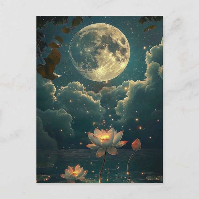 Carte postale fantastique de l'étang de lotus écla (Devant)