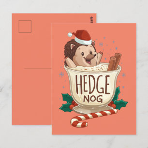 Carte Postale Fantastique Noël de Hérisson de couverture de Noël