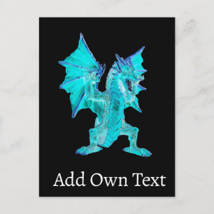 Carte Postale Fantasy Aqua Dragon Eau Bleue Art Fantastique