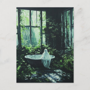 Carte Postale Fantôme dans la baignoire de la maison abandonnée