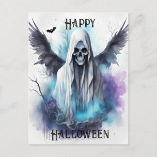 Carte Postale Fantôme de Halloween mystique - Art gothique à l'a