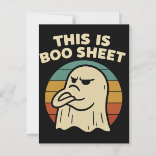 Carte Postale Fantôme drôle "C'est une feuille de Boo" Halloween
