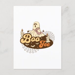 Carte Postale Fantôme drôle d'Halloween Boo-Jee
