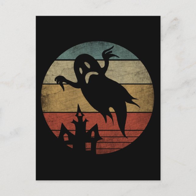 Carte Postale Fantôme Halloween Vintage (Devant)
