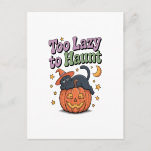 Carte Postale Fantôme paresseux d'Halloween