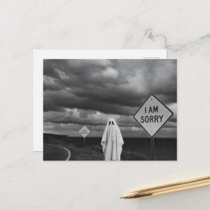 Carte Postale Fantôme Triste au Bord de la Route Pardonne Moi