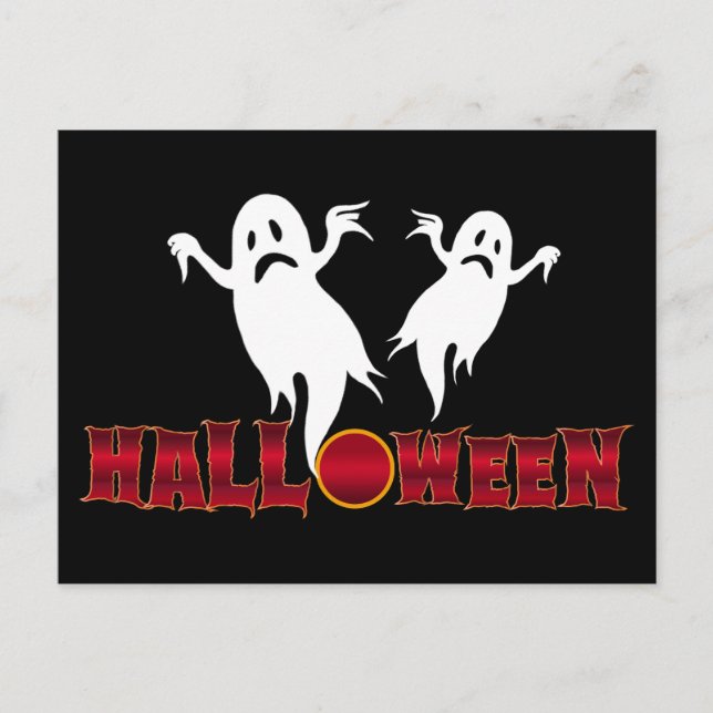 Carte Postale Fantômes d'Halloween (Devant)