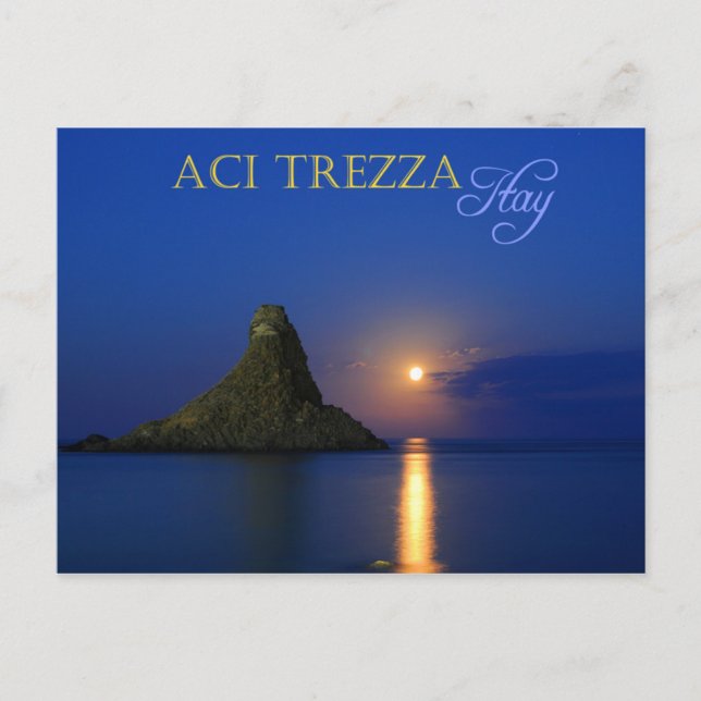 Carte Postale Faraglioni d'Aci Trezza en Sicile, Italie (Devant)