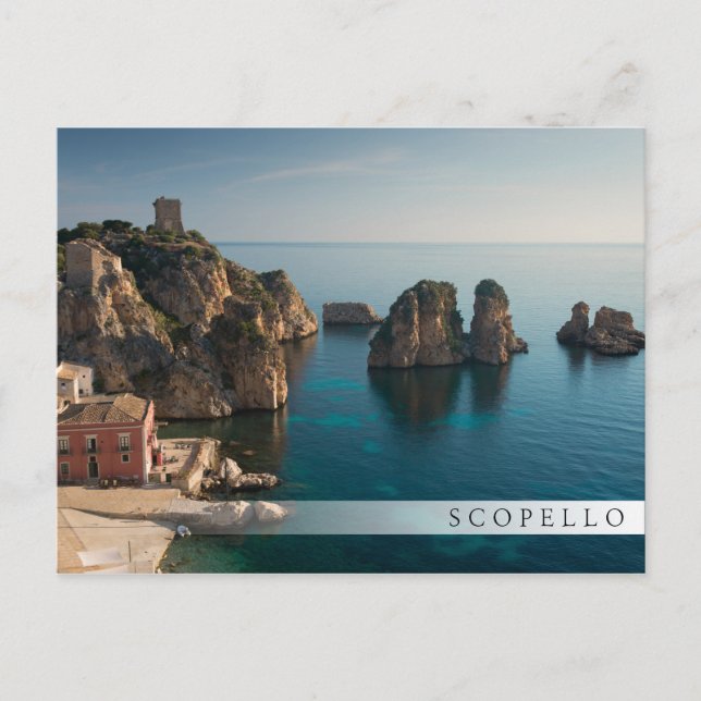Carte Postale Faraglioni et Tonnara à Scopello, Sicile (Devant)