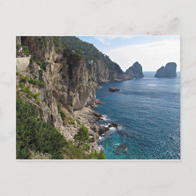 Carte Postale Faraglioni Formation rocheuse sur l'île de Capri (Devant)