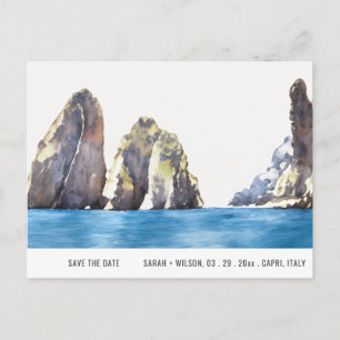 Carte Postale Faraglioni Rocks Capri Aquarelle Enregistrer La Da