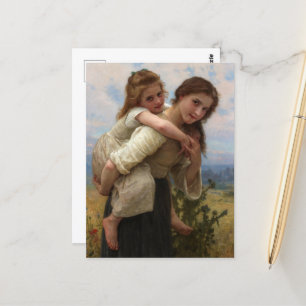 Carte Postale Fardeau agréable par William Adolphe Bouguereau