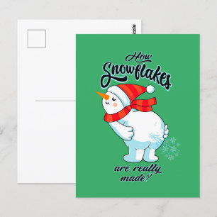 Carte Postale Farer Snowman Comment Les Snowflakes Sont Vraiment