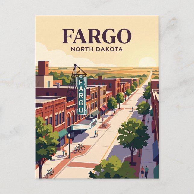 Carte Postale Fargo, Dakota du Nord (Devant)