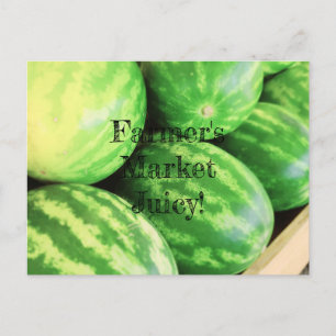 Carte Postale Farmer's Market Juicy Watermelons