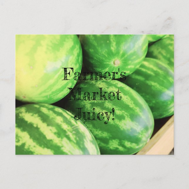 Carte Postale Farmer's Market Juicy Watermelons (Devant)