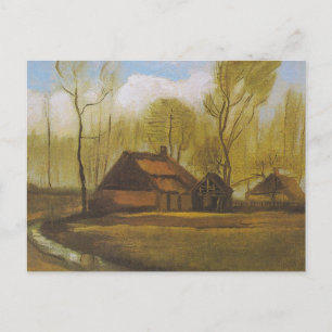 Carte Postale Farmhouse Among Trees par Vincent Van Gogh, 1883 P