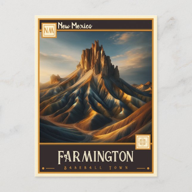 Carte Postale Farmington, Nouveau-Mexique | VINTAGE (Devant)