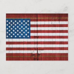 Carte Postale Farms   American Flag Barn Mural