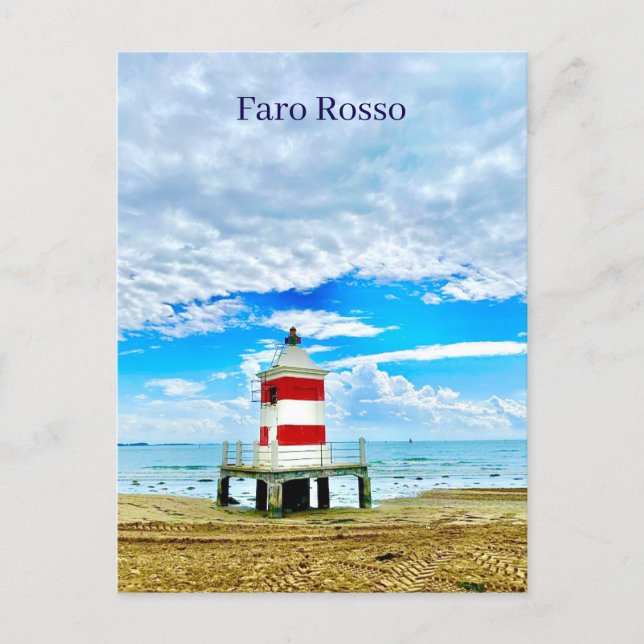 Carte Postale Faro Rosso Red Lighthouse Italy Postcard (Devant)