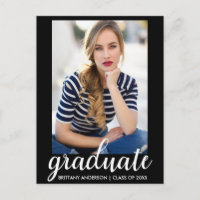 Fashion Graduation Party Photo Invitation B