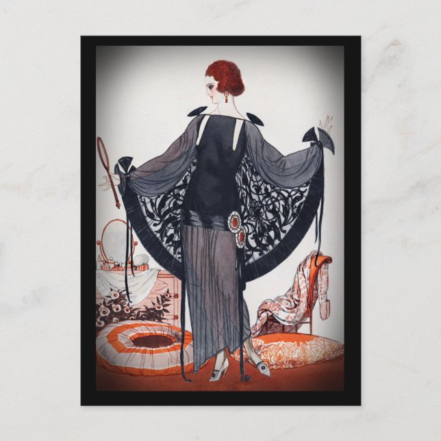 Carte Postale Fashionista Diva Années folles (Devant)