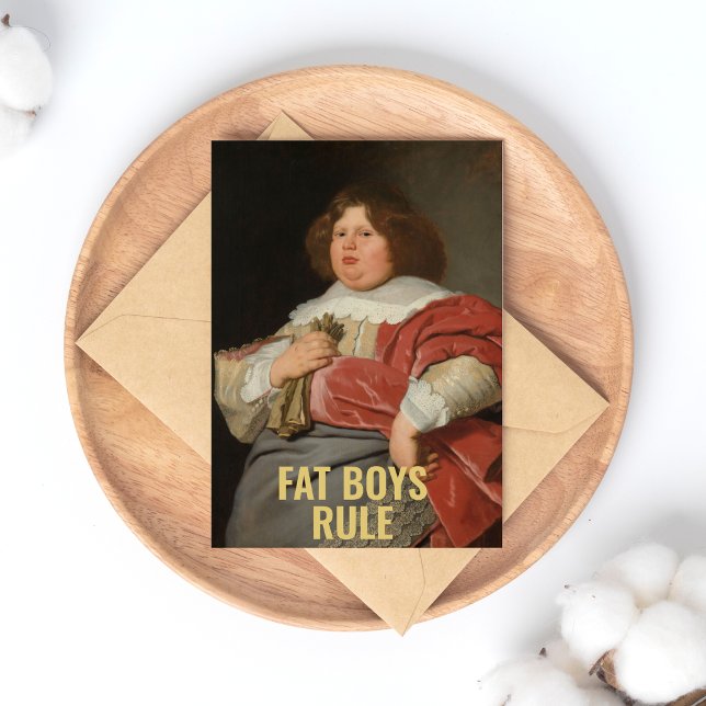 Carte Postale Fat Boys Règle - Drôle 17e C. Portrait d'art (Créateur téléchargé)