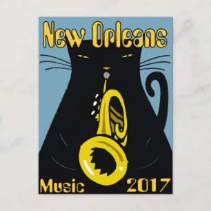 Carte Postale Fat Cat New Orleans Music 2017
