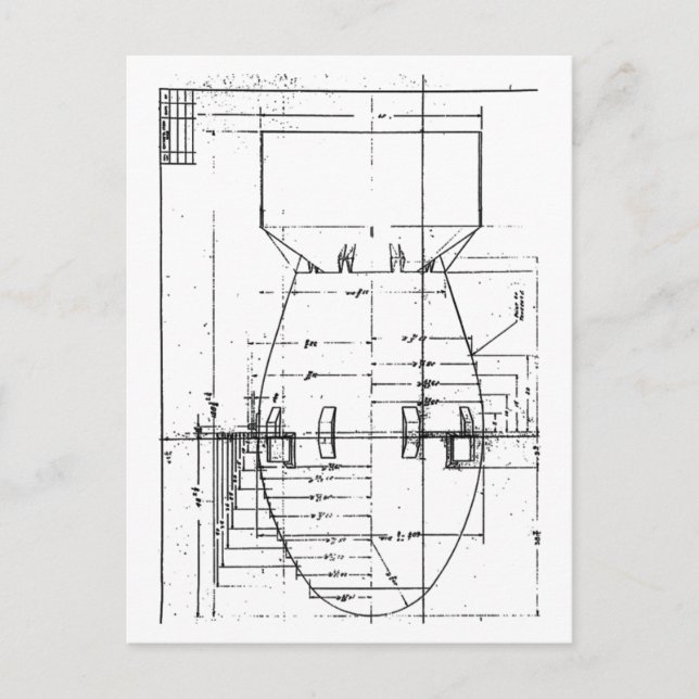Carte Postale Fat Man atomic bomb (Devant)