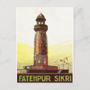 Carte Postale Fatehpur sikri ville, Inde, voyage vintage