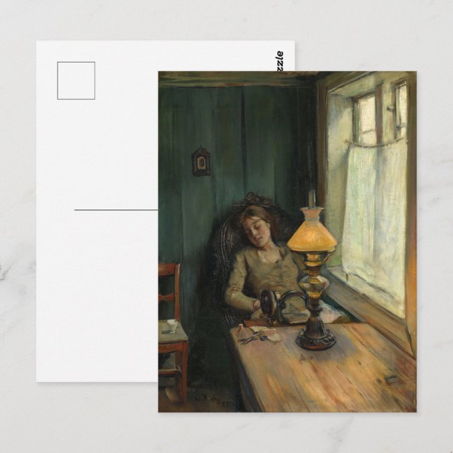 Carte Postale Fatigué | Christian Krohg | (Devant / Derrière)