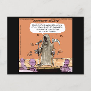 Carte Postale Faucheur de Grimshot Faucheur Comique Debout Drôle