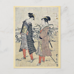 Carte Postale Faucon transformé par Utagawa, Toyohiro Ukiyoe